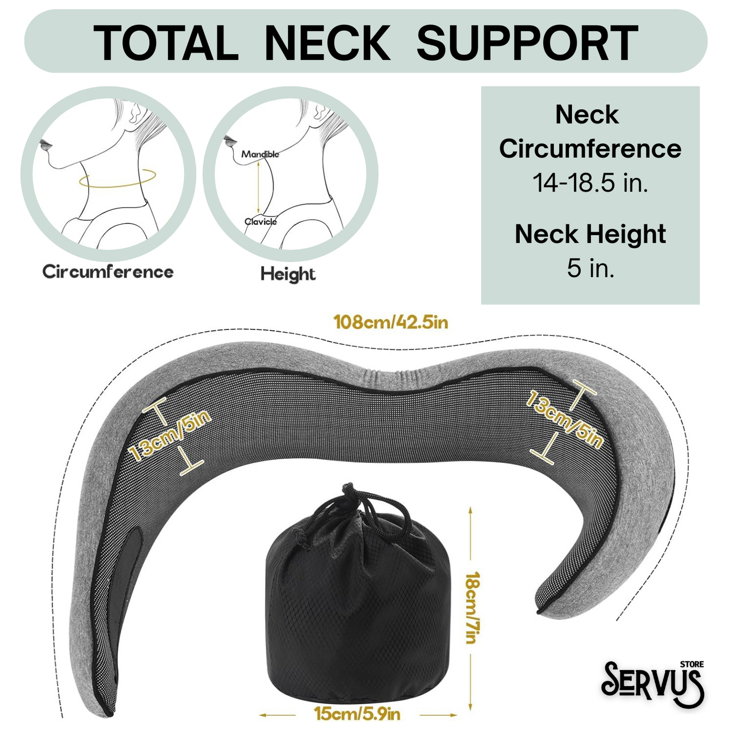 CloudRest™ Ultimate Travel Neck Pillow: Arrive Refreshed...not stressed!