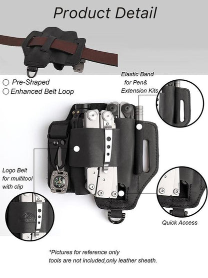 Men's Leather Waist Utility Belt